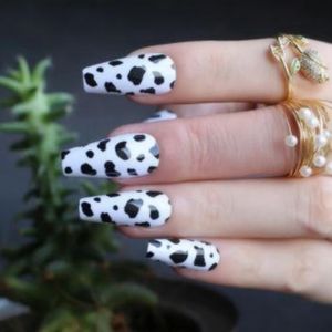 Cow Pattern Press On Nails